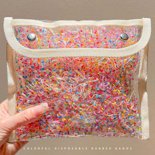 一次性橡皮筋女扎头小号发圈头绳头饰儿童宝宝皮套不伤发女孩发绳