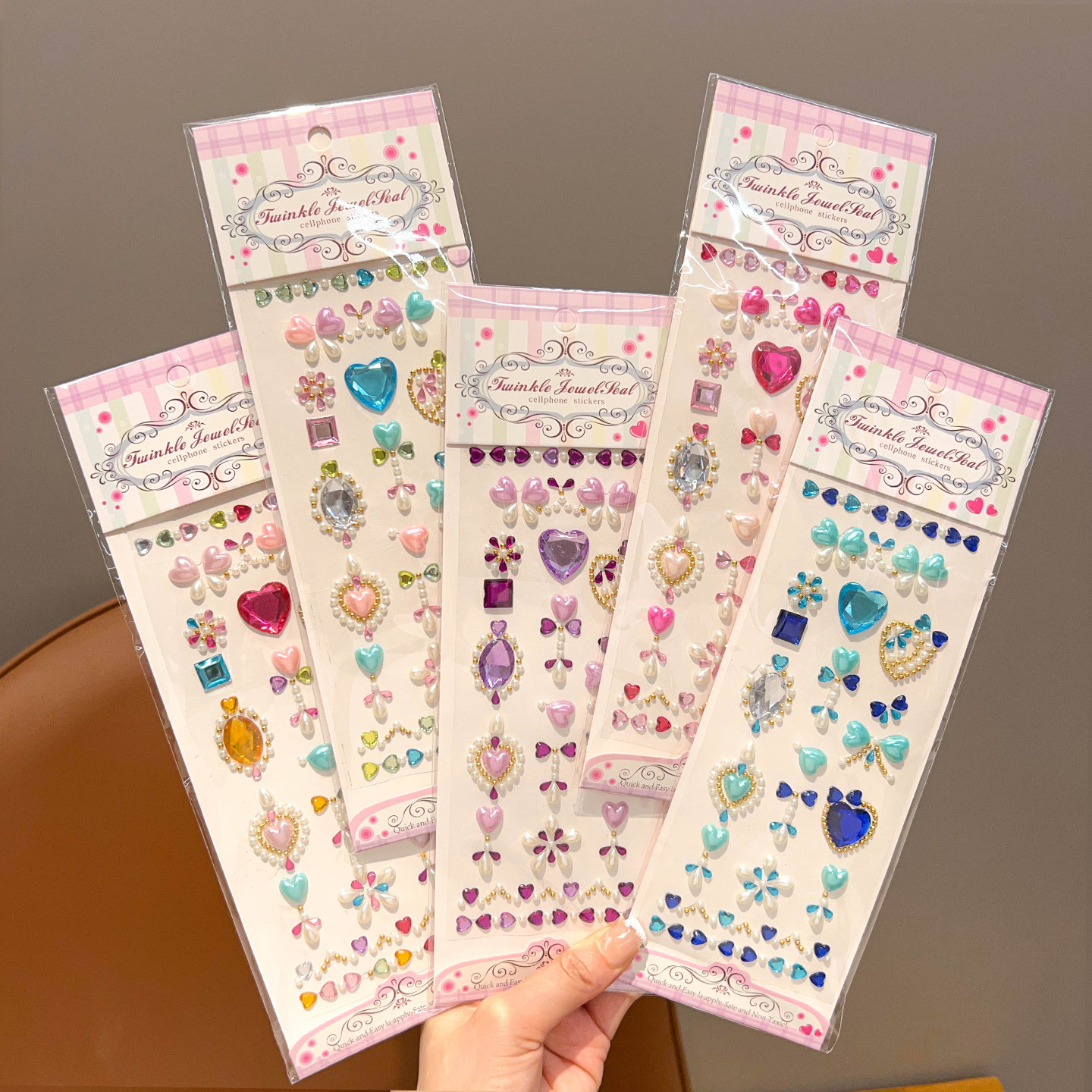 儿童钻石贴纸女童宝石贴纸女孩3d立体水晶贴宝宝舞台妆演出脸部贴亮