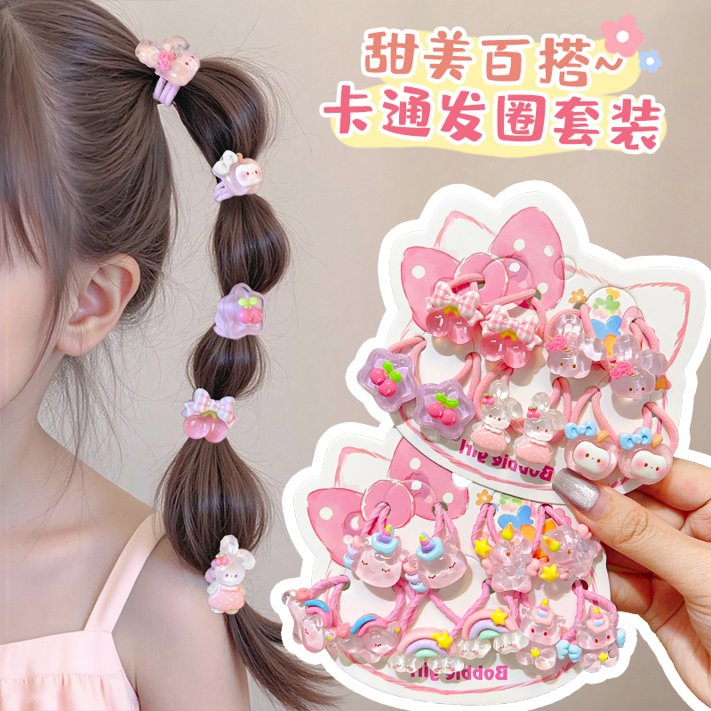 卡通kt猫儿童拇指发圈可爱宝宝