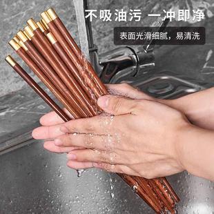 批发D3 家用红檀木筷子实木原木防菌环保家庭装