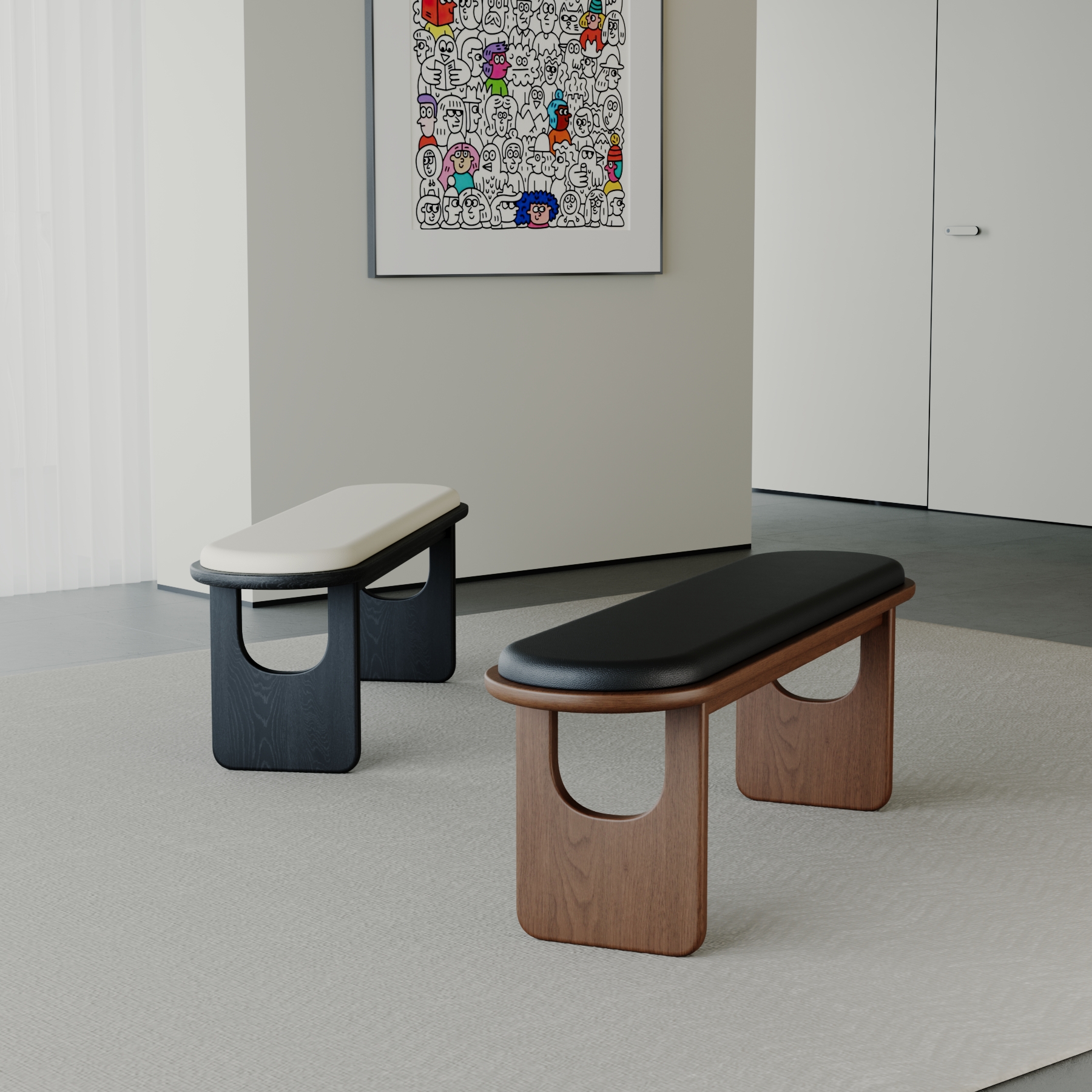 中古风实木长凳子家用餐凳