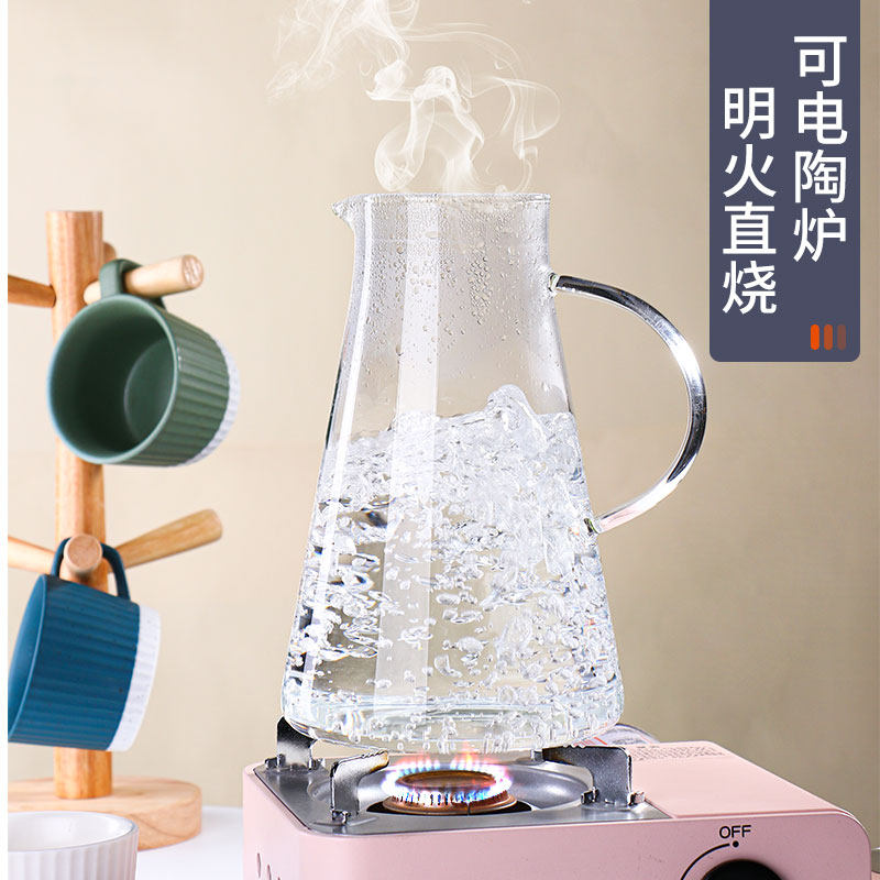 冷水壶玻璃水壶耐高温凉水杯家用茶壶凉白开水杯套装大容量凉水壶,餐饮具,冷水壶,淘宝优惠券,粉丝福利购,淘宝优惠卷
