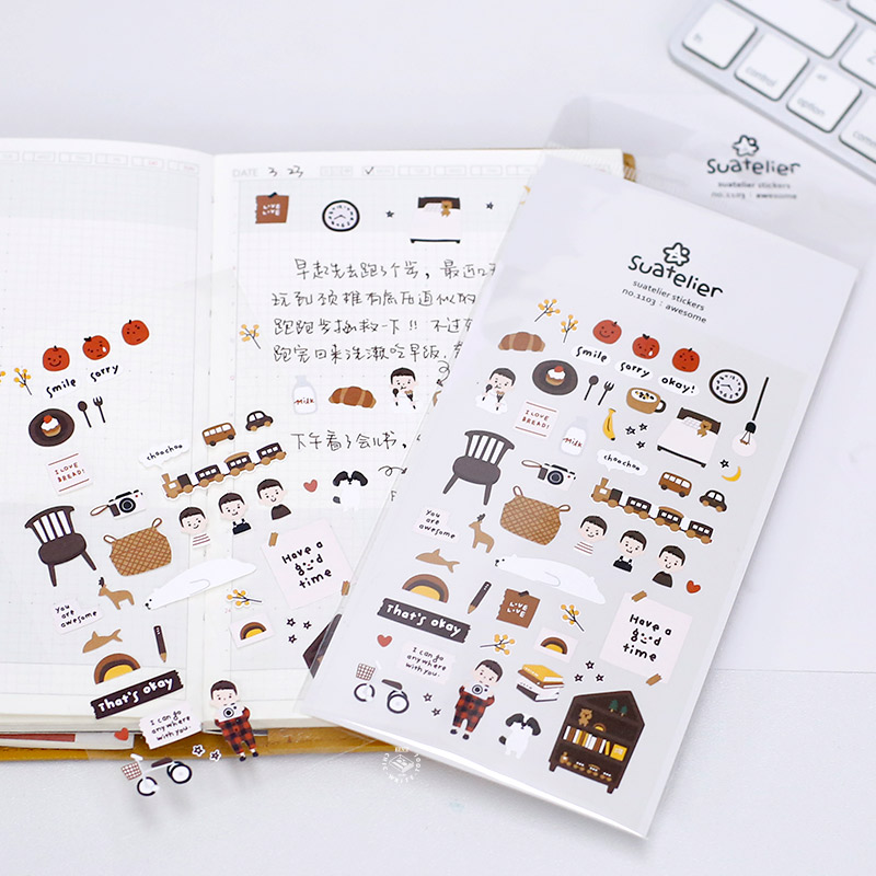 韩国sonia贴纸悠闲diyDIY装饰