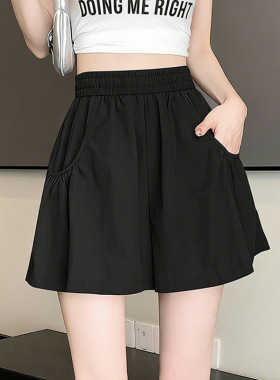 瑜伽速干短裤女夏季薄款2026新款外穿显瘦宽松阔腿高腰a字休闲裤