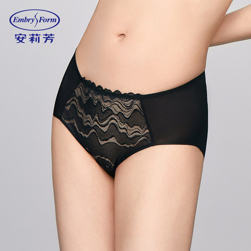 安莉芳蕾丝薄款性感中腰三角裤女