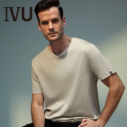 IVU男莫代尔棉圆领短袖T恤上衣