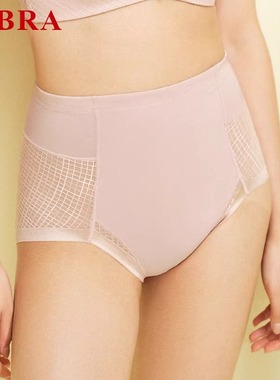 安莉芳旗下E-BRA薄款棉质底裆内裤女士通透网纱高腰三角裤K300220