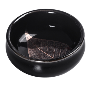 吉州窑木叶建盏手工天目铁胎盏功夫茶具品茗杯主人杯单杯茶碗盏