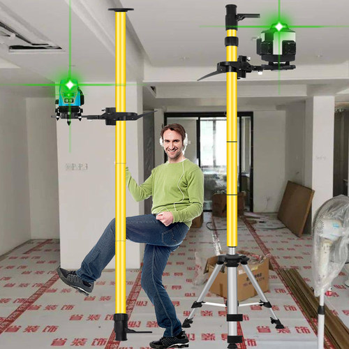 水平仪支撑杆支架加粗厚一键锁紧