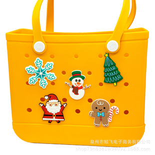圣诞节系列Bogg博格包洞洞包包花配饰沙滩包可拆卸大面鞋花装饰扣