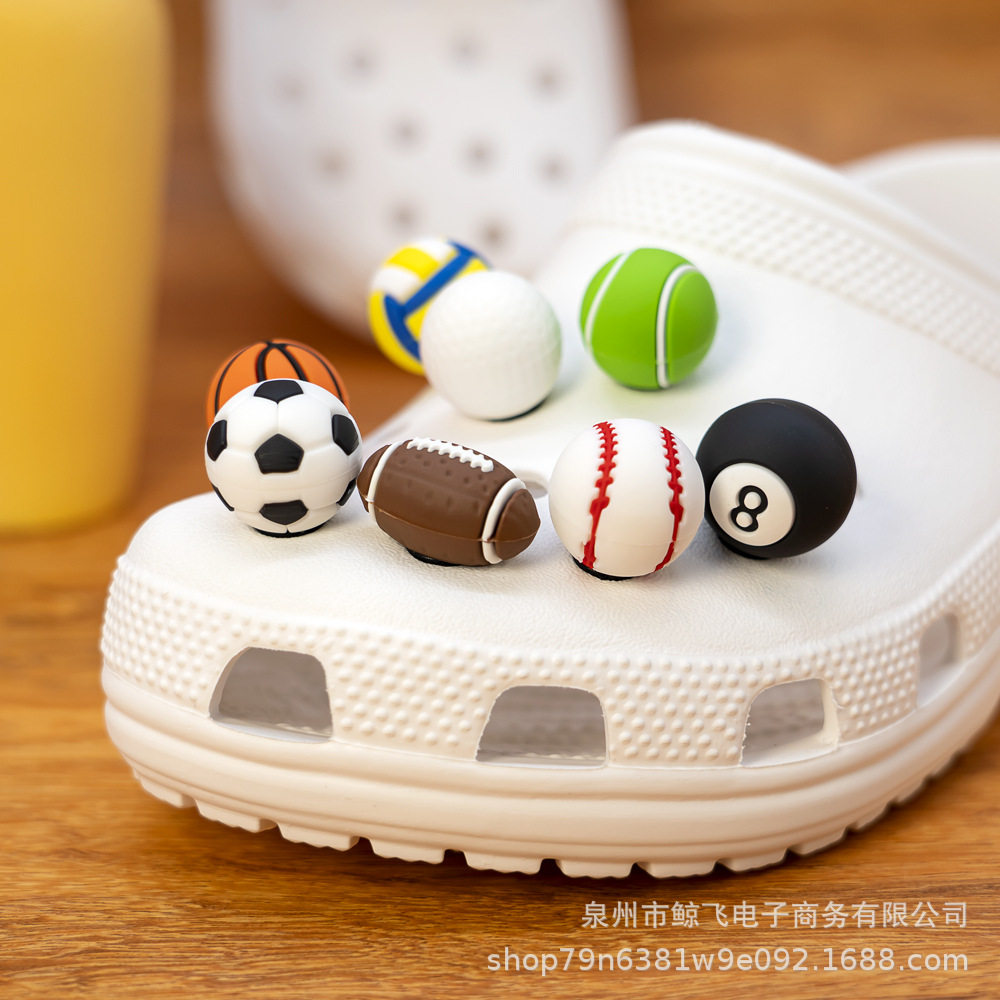 3D立体球类PVC鞋扣crocs鞋花图片