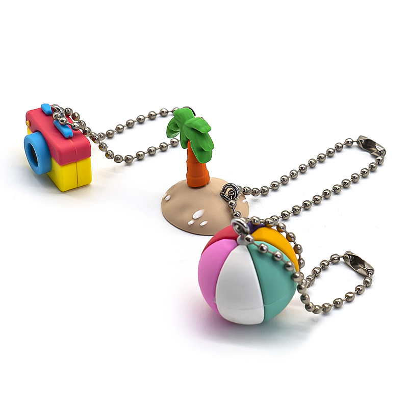 3D立体珠链挂饰背包钥匙扣挂件项链吊坠度假风格配件托特包配饰品