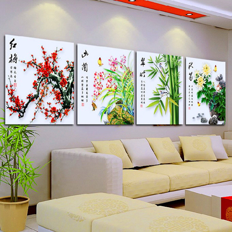 5D十字绣钻石画客厅满钻梅兰竹菊2019新款点贴钻四联画砖石秀圆钻|ruв категории Домашний быт, рамка/рамка - от Buy2taobao.com для оказания профессиональной услуги покупки агента Taobao