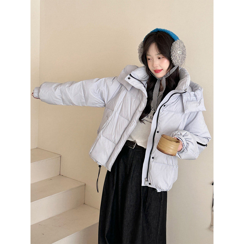 小个子巨好看泡芙白鸭绒连帽短款羽绒服2025冬季新款面包服外套女,女装/女士精品,羽绒服,淘宝优惠券,粉丝福利购,淘宝优惠卷