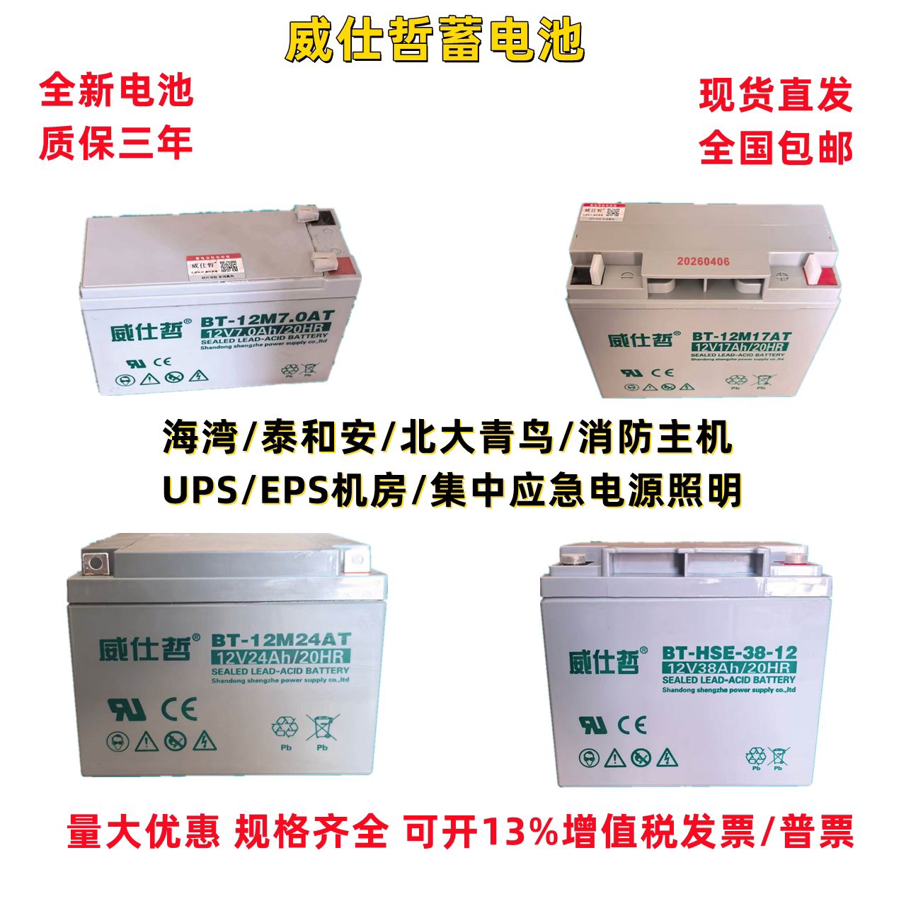 海湾GST松江利达天成泰和安消防主机EPS集中应急电源蓄电池12V24A