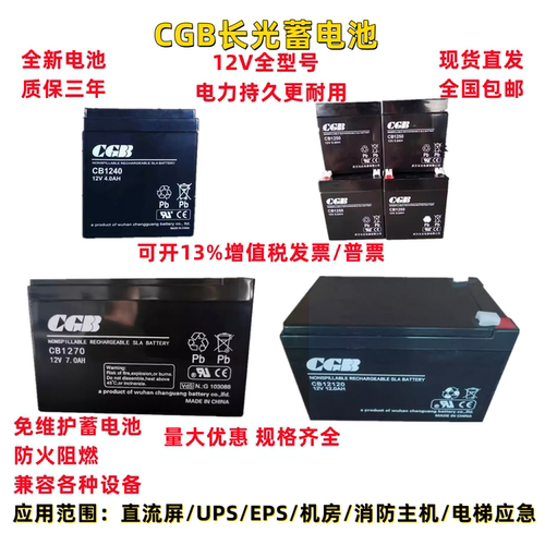 武汉长光CGB蓄电池电梯消防应急