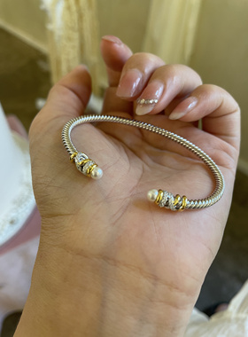 麻花手镯女S925纯银开口可调节小众设计高级感轻奢送女友生日礼物