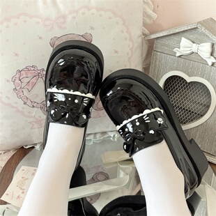 制服鞋 可爱兔叽小皮鞋 大头鞋 Lolita鞋 原创新款 lo鞋 JK鞋 眠眠兔
