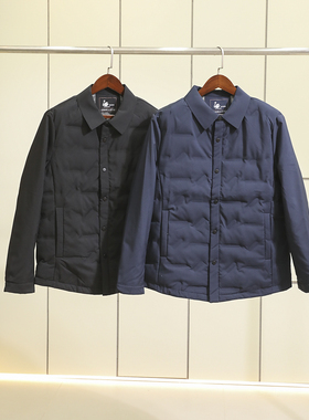 高端商务风 千元级 90鸭绒+压胶分仓 轻便保暖 男士翻领羽绒服