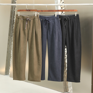 弯刀裤 桑蚕丝复合薄绒 型 男士 秋冬神裤 宽松百搭休闲裤 绵羊毛