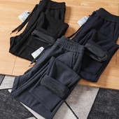 运动休闲直筒卫裤 巨保暖 男士 冬季 桑蚕丝绵羊毛混纺 防风有型