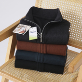 绵羊毛 莱赛尔混纺 秋冬新款 品质好货 男半拉链立领针织衫 毛衣