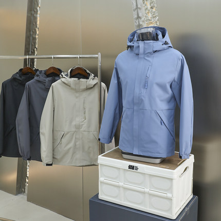 性价比爆表！防风防泼水！3D立体裁剪！男士户外连帽冲锋衣夹克