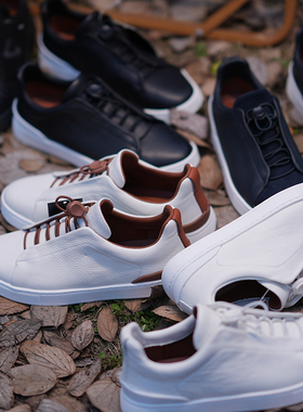 柜8900！直供“带够”！進口小牛皮！新款男士高端商务休闲板鞋