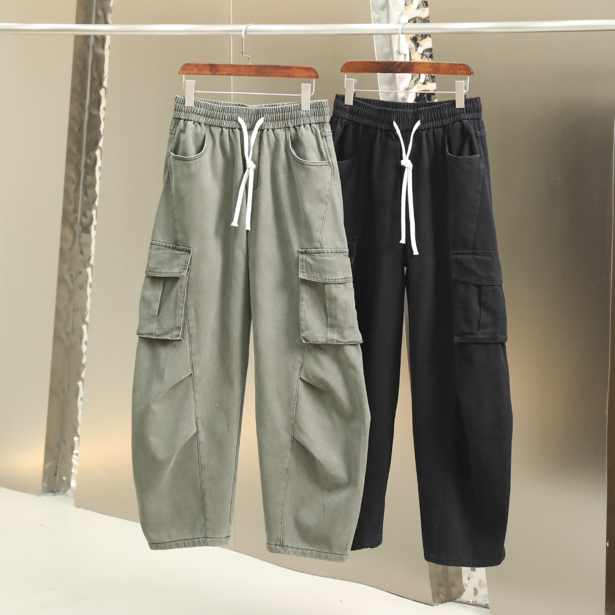 咆哮推荐！美式小弯刀！内里加绒！秋冬男士时尚宽松工装裤休闲裤