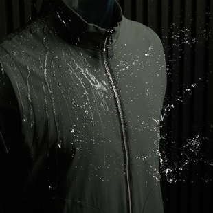 男士 柜2000 秋季 防风防泼水 立领马甲夹棉背心 中空保暖纤维