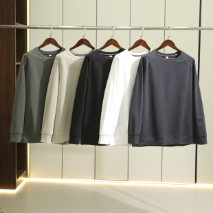 新款 男士 基础款 自留3件 T恤衫 通勤百搭 纯色打底长袖 亲肤舒适