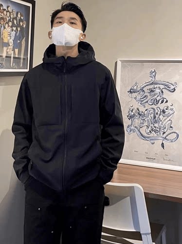 清货！防风防泼水！超暖摇粒绒！3D立体裁剪！秋冬男连帽软壳外套