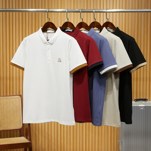 夏季 精纱珠地棉 男士 商务休闲翻领短袖 品质款 polo衫 柜398