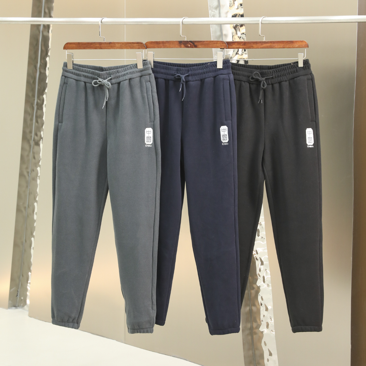 一条过冬！升级版德绒面料！加绒加厚！冬季男士运动休闲束脚卫裤