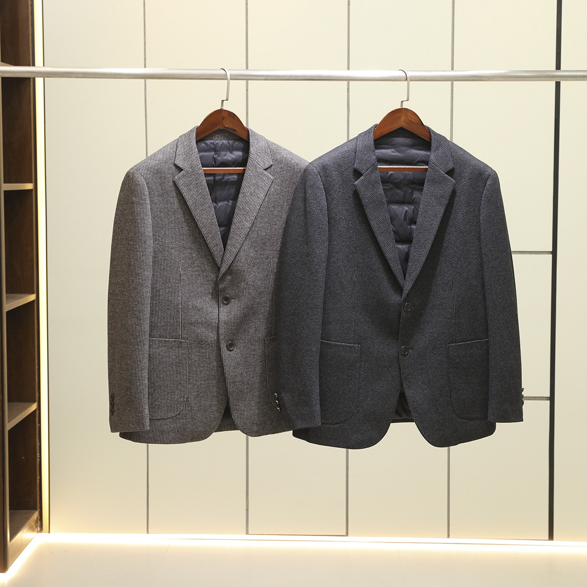 注意是90鹅绒 高端羽绒西服 保暖有型 秋冬男士商务条纹西服西装,男装,休闲西服,淘宝优惠券,粉丝福利购,淘宝优惠卷