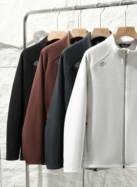 轻暖御寒！PC蓄热摇粒绒！3D立裁！秋冬男士立领抓绒衣保暖夹克