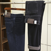 加绒加厚 水洗百搭小直筒牛仔裤 四面弹 线下599 冬季 男士 长裤