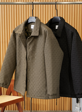 好货不怕晚！复古vitage风！内有绗棉！新款男翻领休闲夹克外套