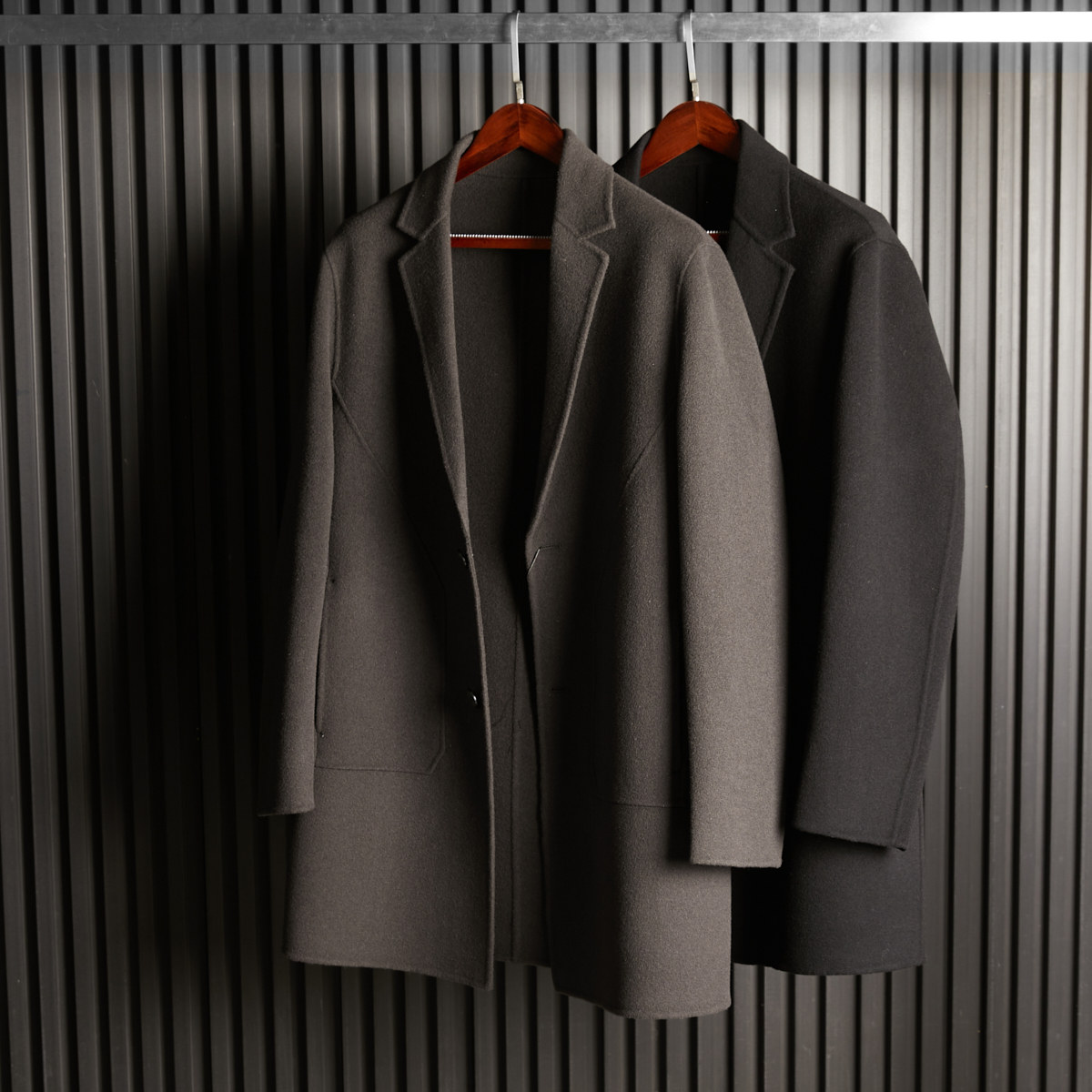 男士秋冬新款中长款毛呢大衣