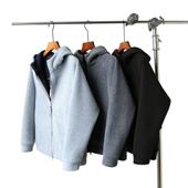 450克AB双面奥粒绒 保暖天花板 聚热锁暖 男加厚连帽抓绒保暖夹克