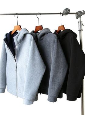 保暖天花板 聚热锁暖 450克AB双面奥粒绒 男加厚连帽抓绒保暖夹克