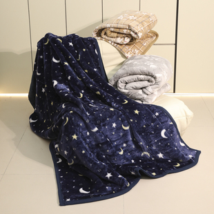 岛国の订单！双面法兰绒！高克重自发热保暖毯床上沙发翻头被毛毯