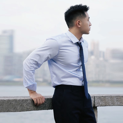 柜4900！120支色织新疆长绒棉！法式温莎领！男士商务长袖衬衫