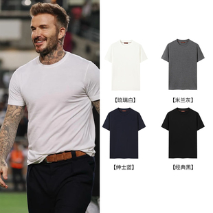 短袖 奢品级 T恤 男莫代尔纯色休闲半袖 夏季 柜9300 進口丝光埃及棉