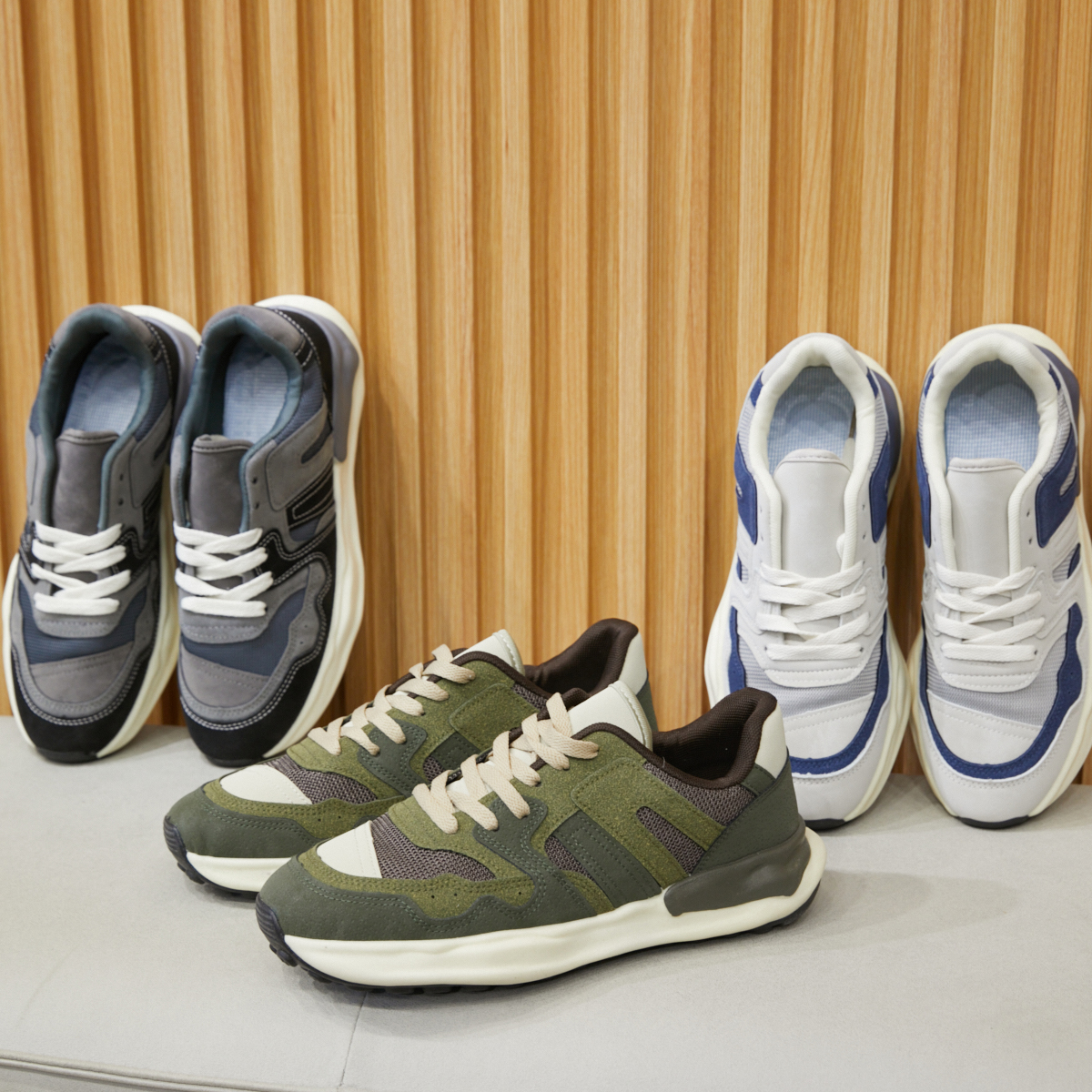 秋冬新款男士时尚拼色运动鞋