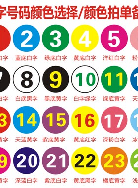 防水pvc数字号码贴定制比赛活动