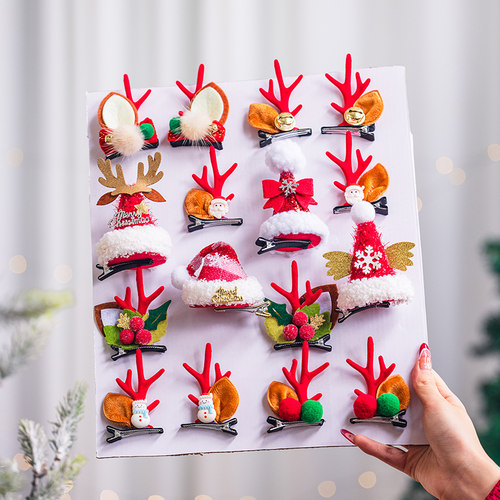 圣诞节头饰礼物麋鹿发箍发夹装扮