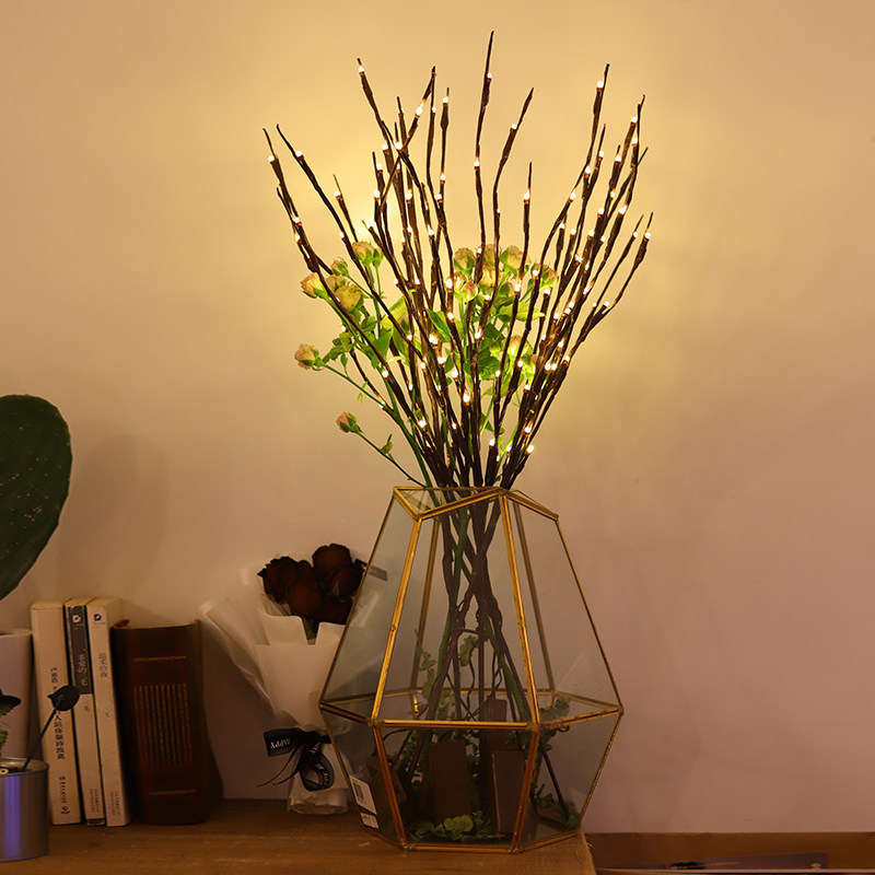 节日仿真树枝灯串LED彩灯北欧房间装饰女生卧室布置创意网红树灯