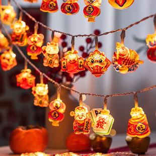 2026新年彩灯串灯led灯春节装饰福字灯笼过年氛围布置红灯笼户外