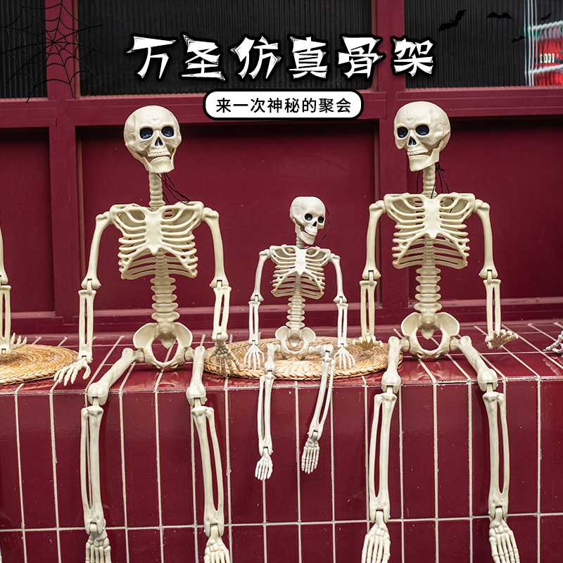 万圣节派对道具动物仿真人体骨架